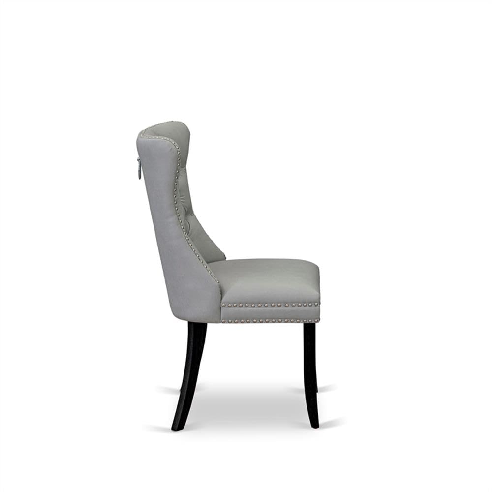 Light Gray Faux Leather Dining Chair N3960