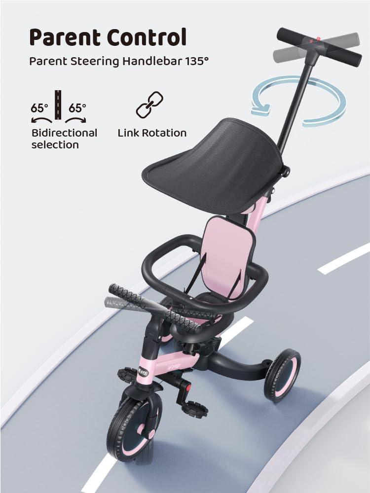 6-in-1 Tricycle for Toddlers 1-3 T193390