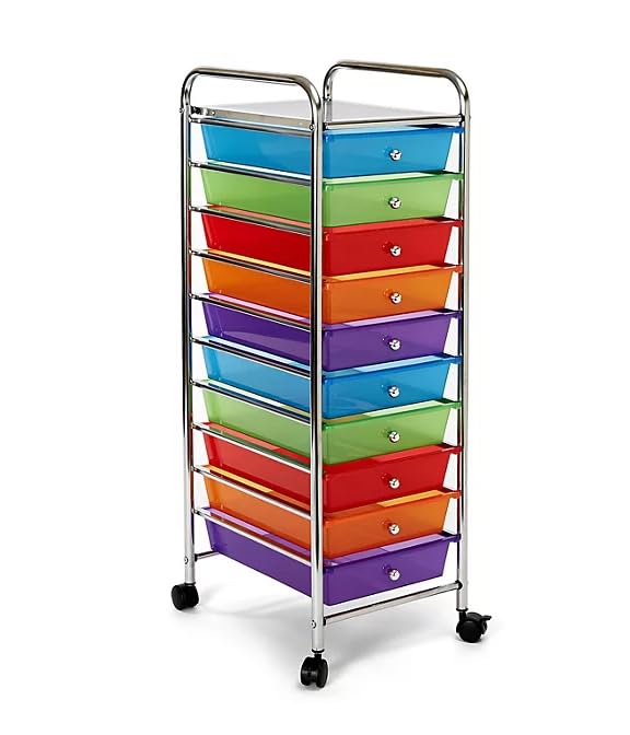 10 Drawer Rolling Storage Cart B41020