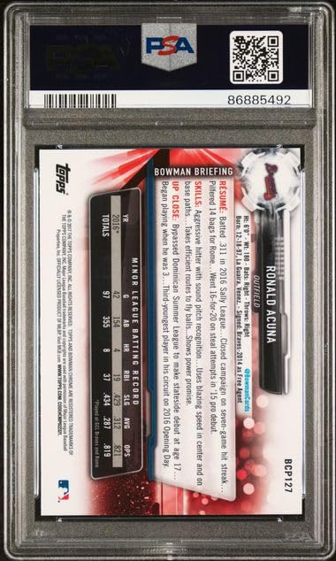 2017 Bowman Chrome Prospects Refractor Baseball Rookie Card E91776
