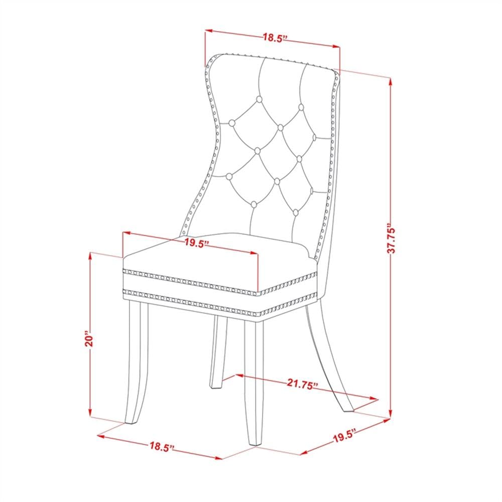 Light Gray Faux Leather Dining Chair N3960