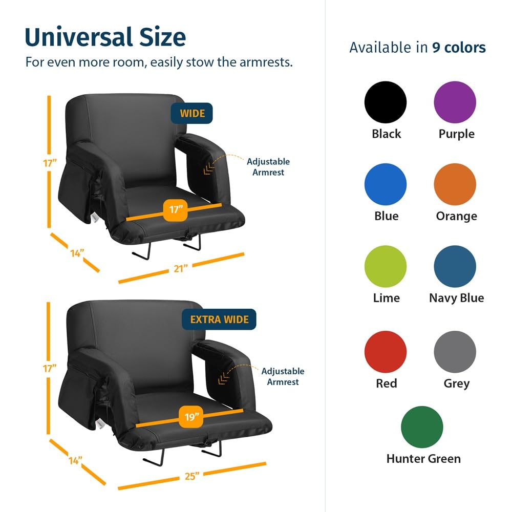 Reclining Stadium Seats for Bleachers with Back Support K2529