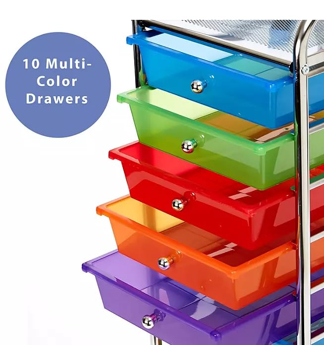 10 Drawer Rolling Storage Cart B41020