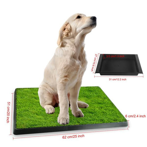25" x 20" Artificial Grass Dog Potty with Removable Waste Tray F709