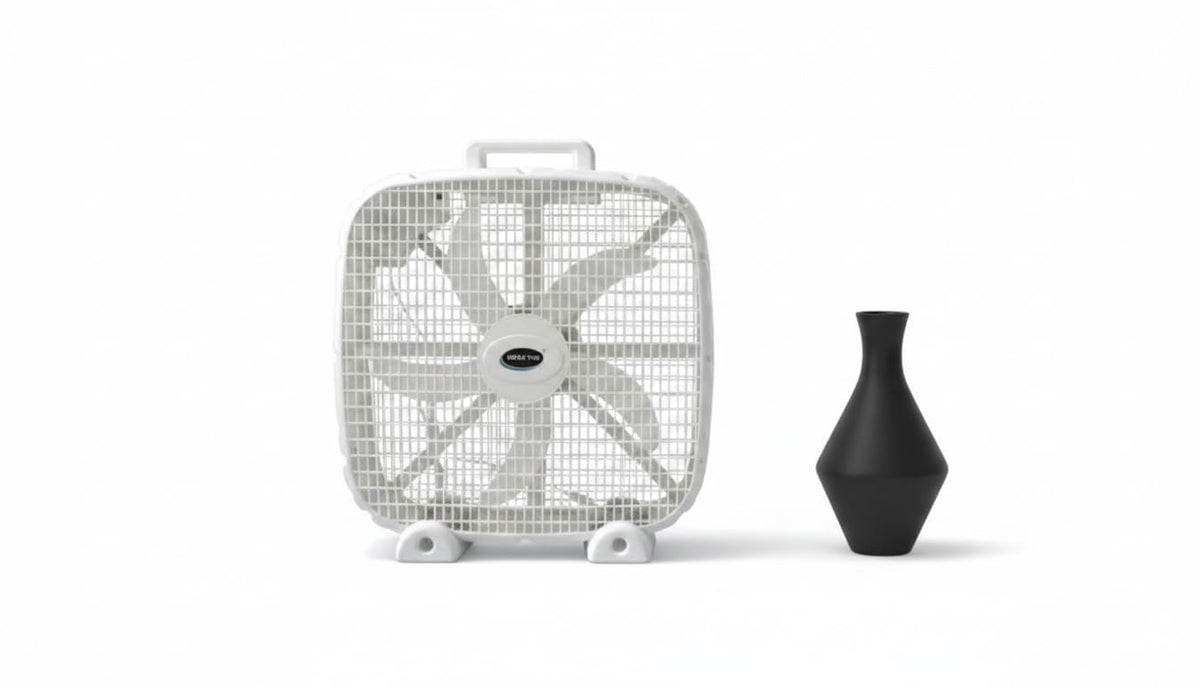 3-Speed Box Fan with Carry Handle, 5 Blades, 20-Inch, White V916
