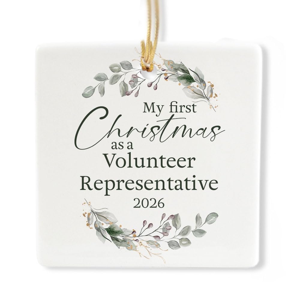 Ceramic 3-inch Square Ornament E4149