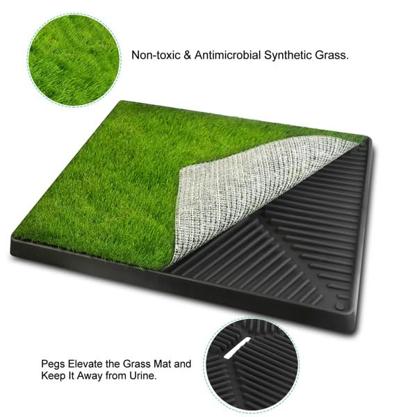 25" x 20" Artificial Grass Dog Potty with Removable Waste Tray F709
