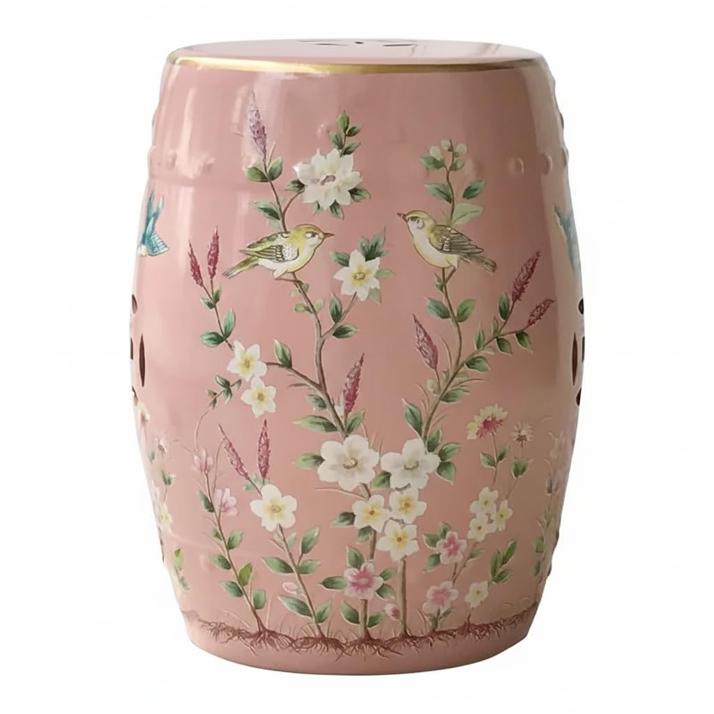 Hand-Painted Ceramic Garden Stool R5814