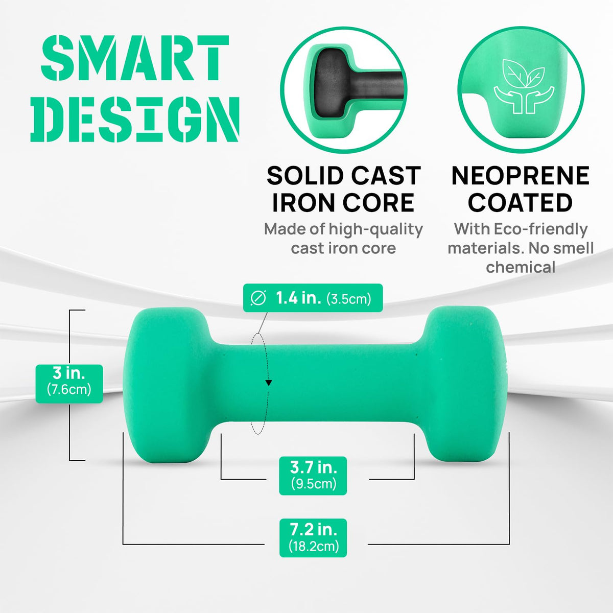 Neoprene Coated Dumbbell Hand Weight Sets of 2 H9549