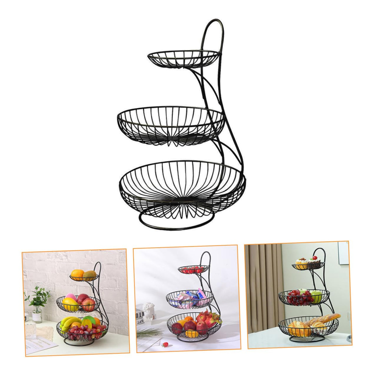 3-Tier Iron Basket A8980