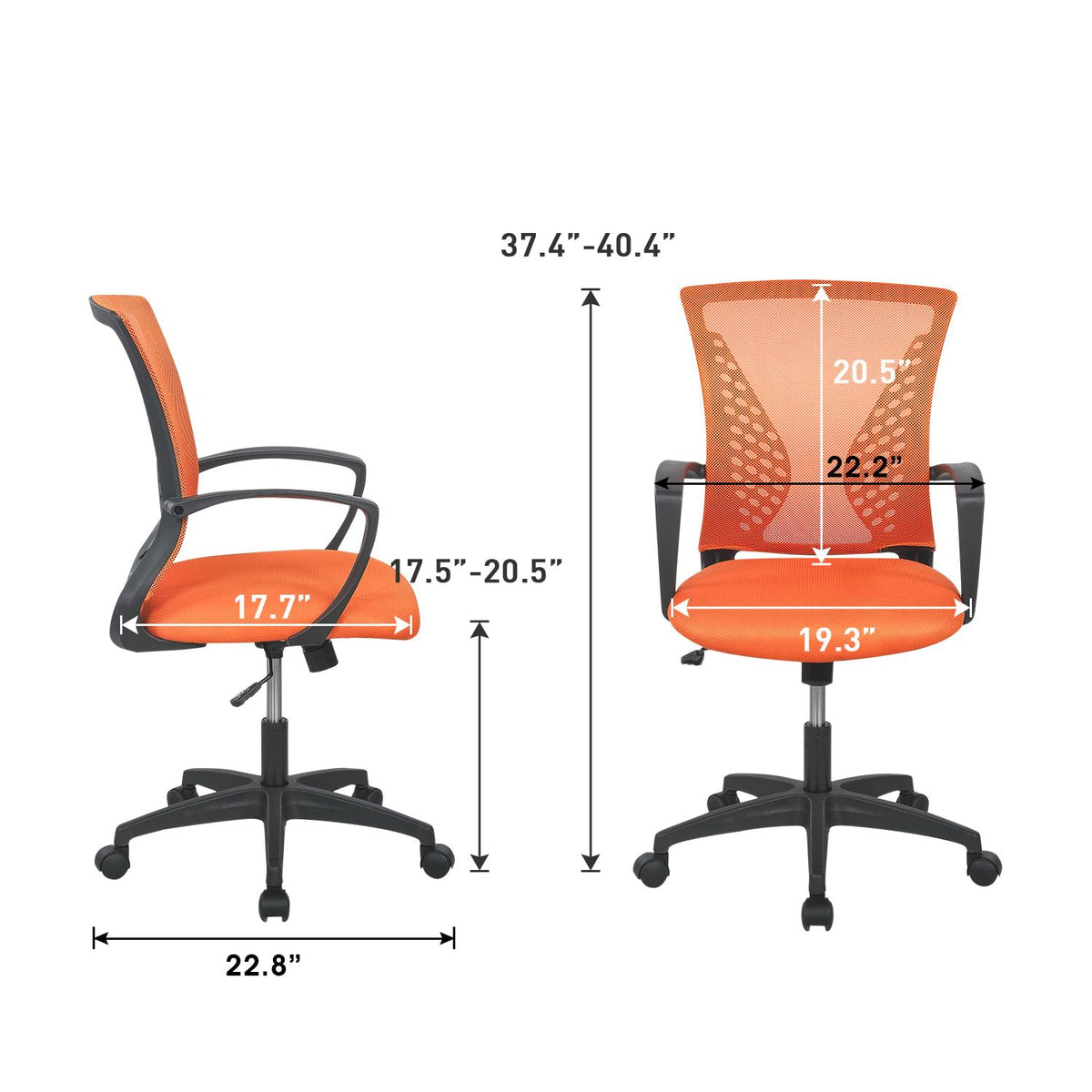 Mid Back Office Chair with Lumbar Support Y938177