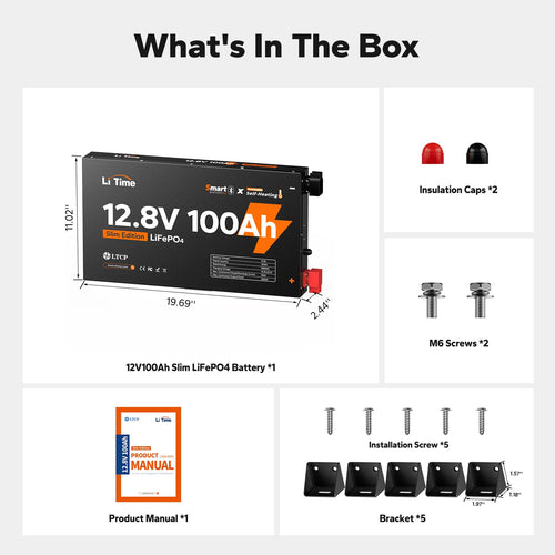 12V 100Ah Self-Heating LiFePO4 Battery Y585