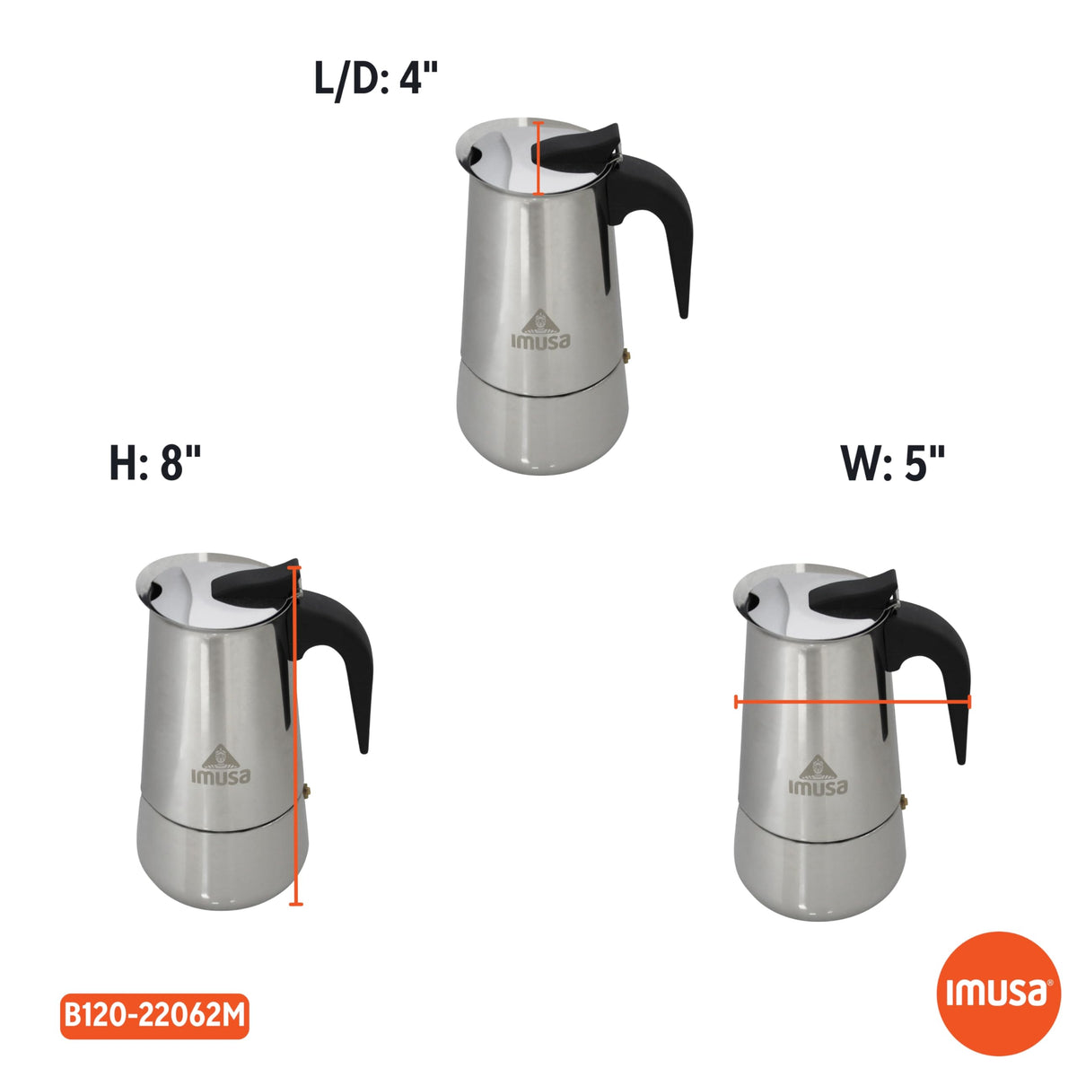 Stainless Steel Stovetop Espresso Coffeemaker 6-Cup J203332