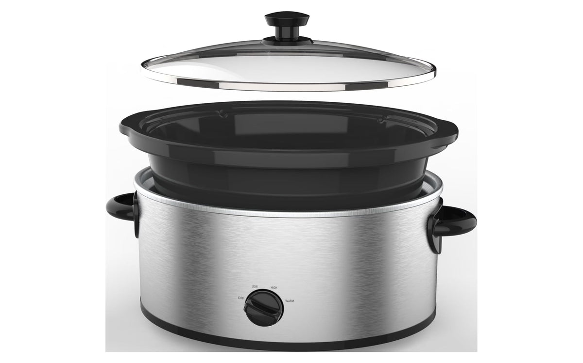 6 Quart Stainless Steel Slow Cooker Y43501