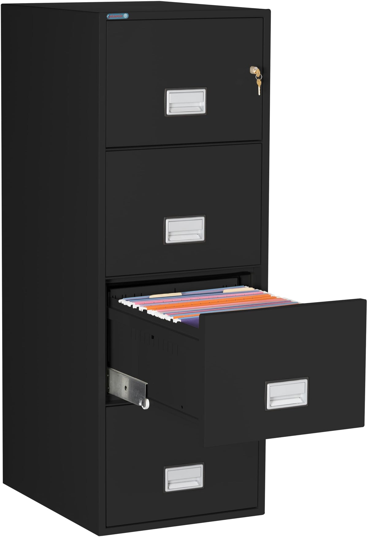 Black 4-Drawer Legal Fireproof File Cabinet Z38748