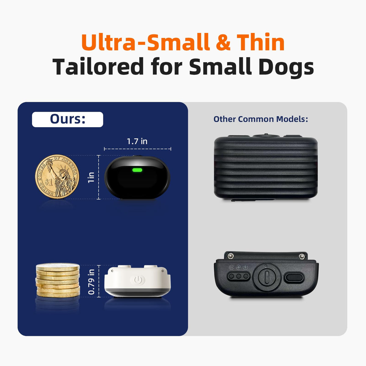 Ultra-Small Cat Training Collar with Remote, Waterproof, Rechargeable (Beige) V717176