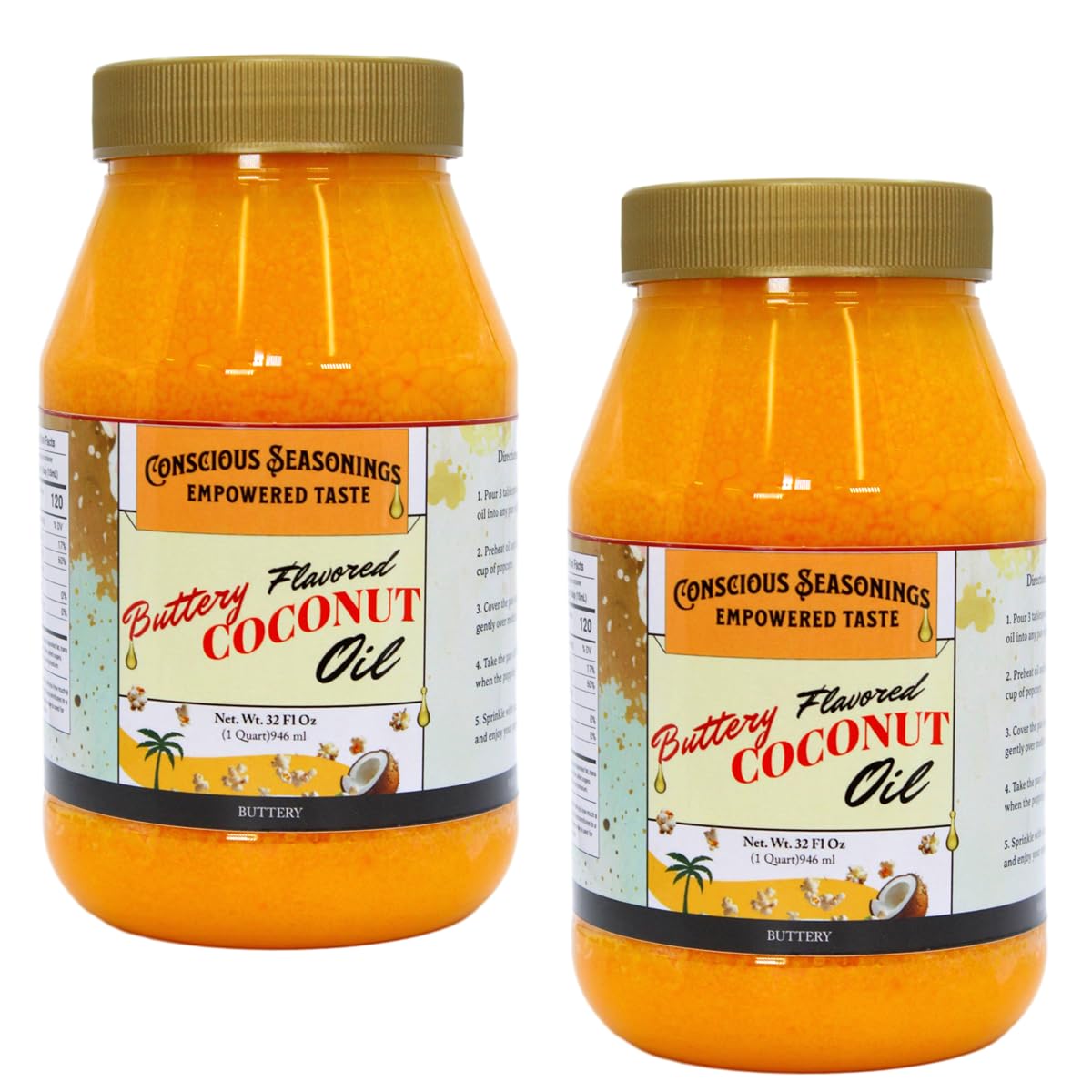 Butter Flavored Coconut Oil 32 oz 2 Pack V287189