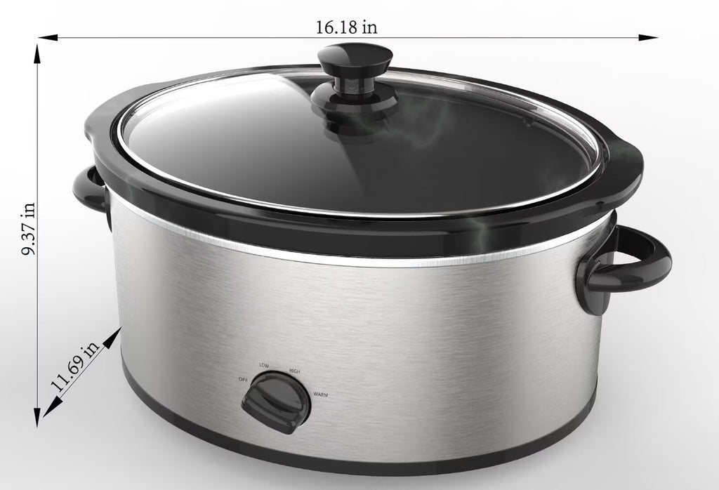 6 Quart Stainless Steel Slow Cooker Y43501