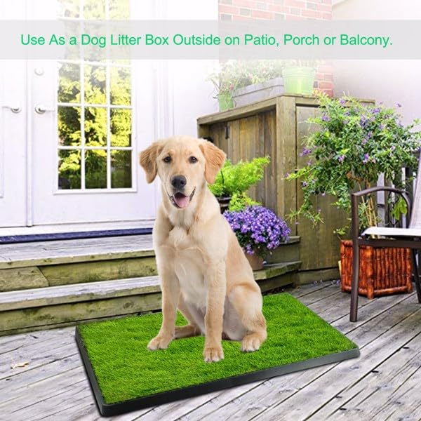 25" x 20" Artificial Grass Dog Potty with Removable Waste Tray F709
