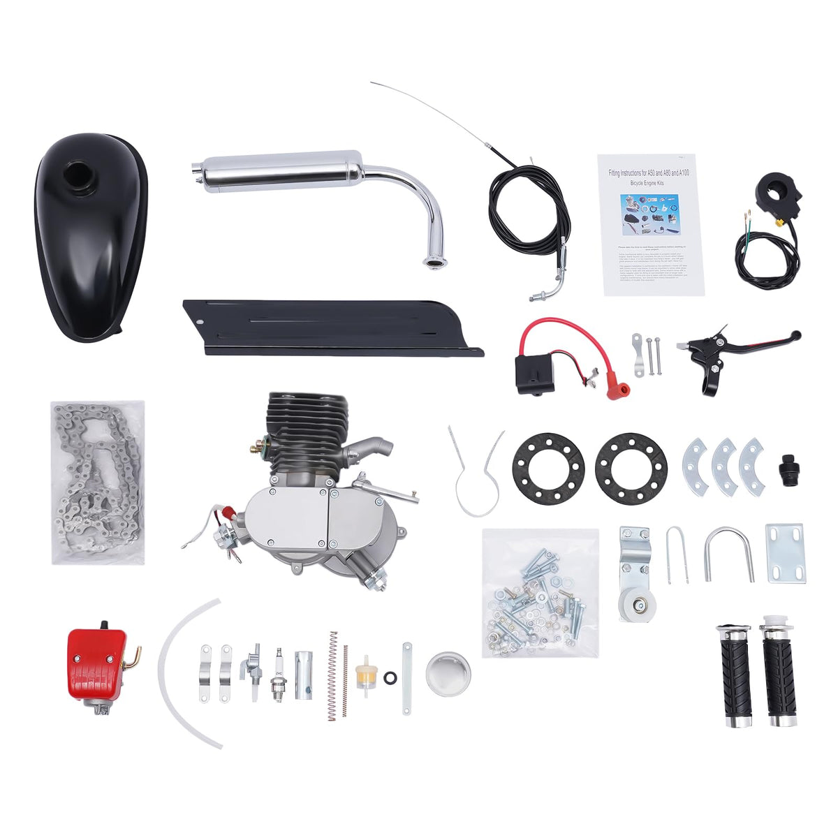 2 Stroke 100cc Bicycle Engine Kit with 36 Tooth Sprocket C739949