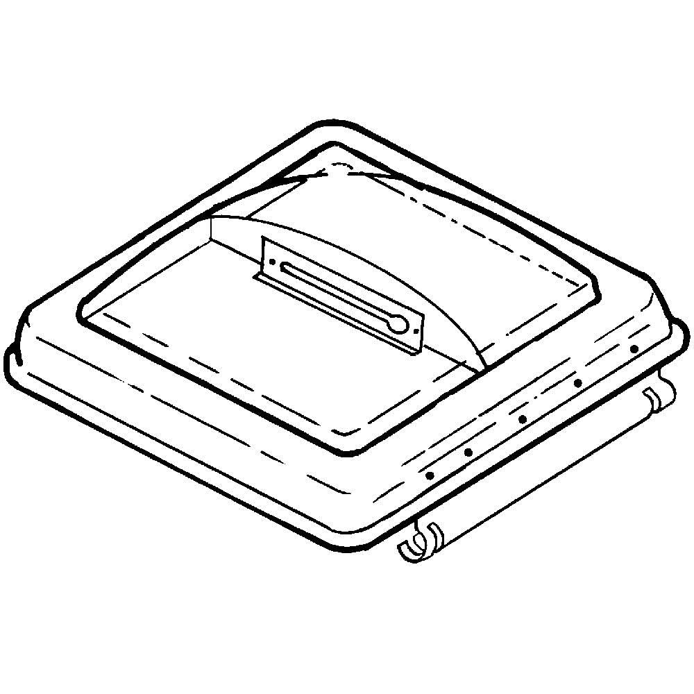 RV Vent Lid Impact-Resilient Polycarbonate F779651