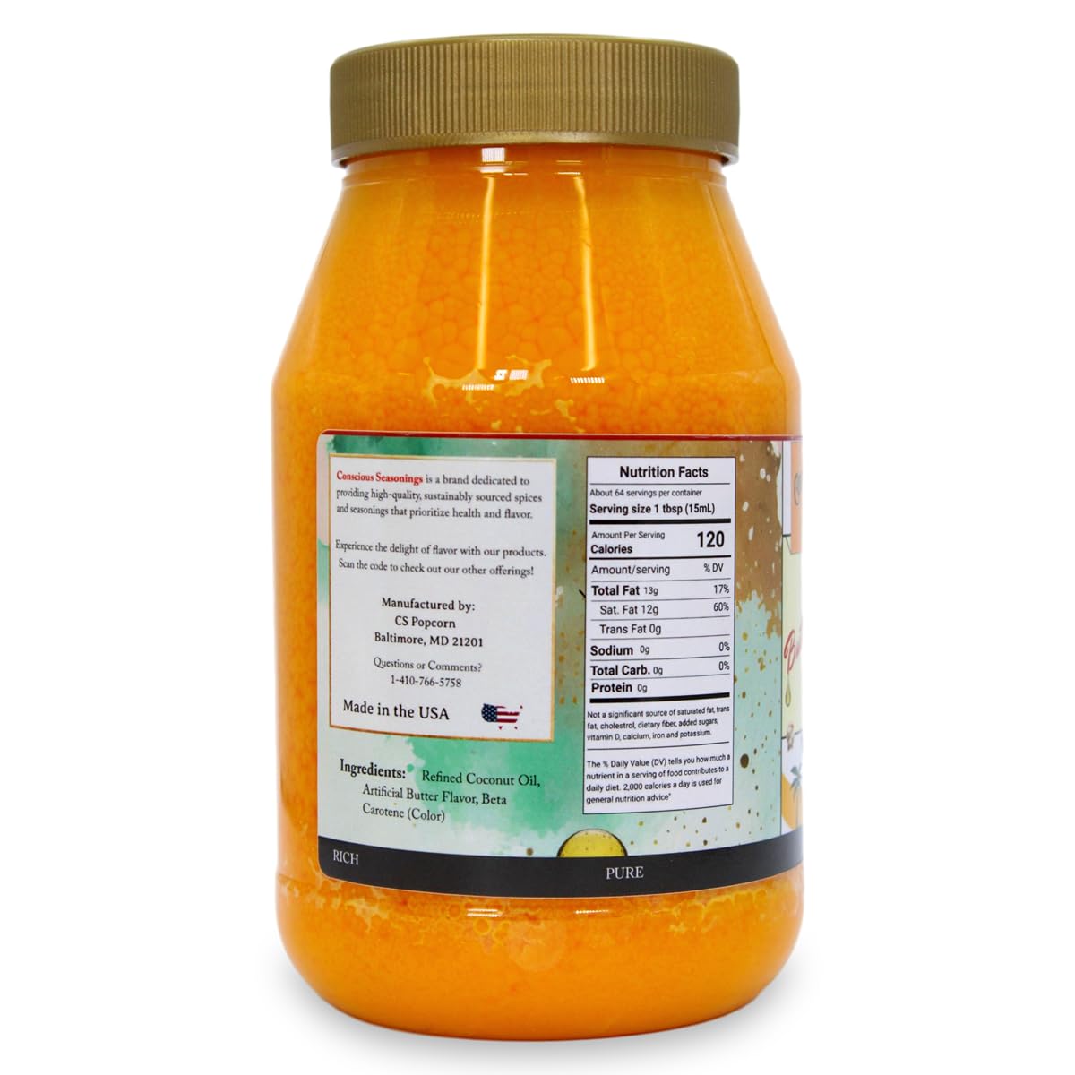 Butter Flavored Coconut Oil 32 oz 2 Pack V287189