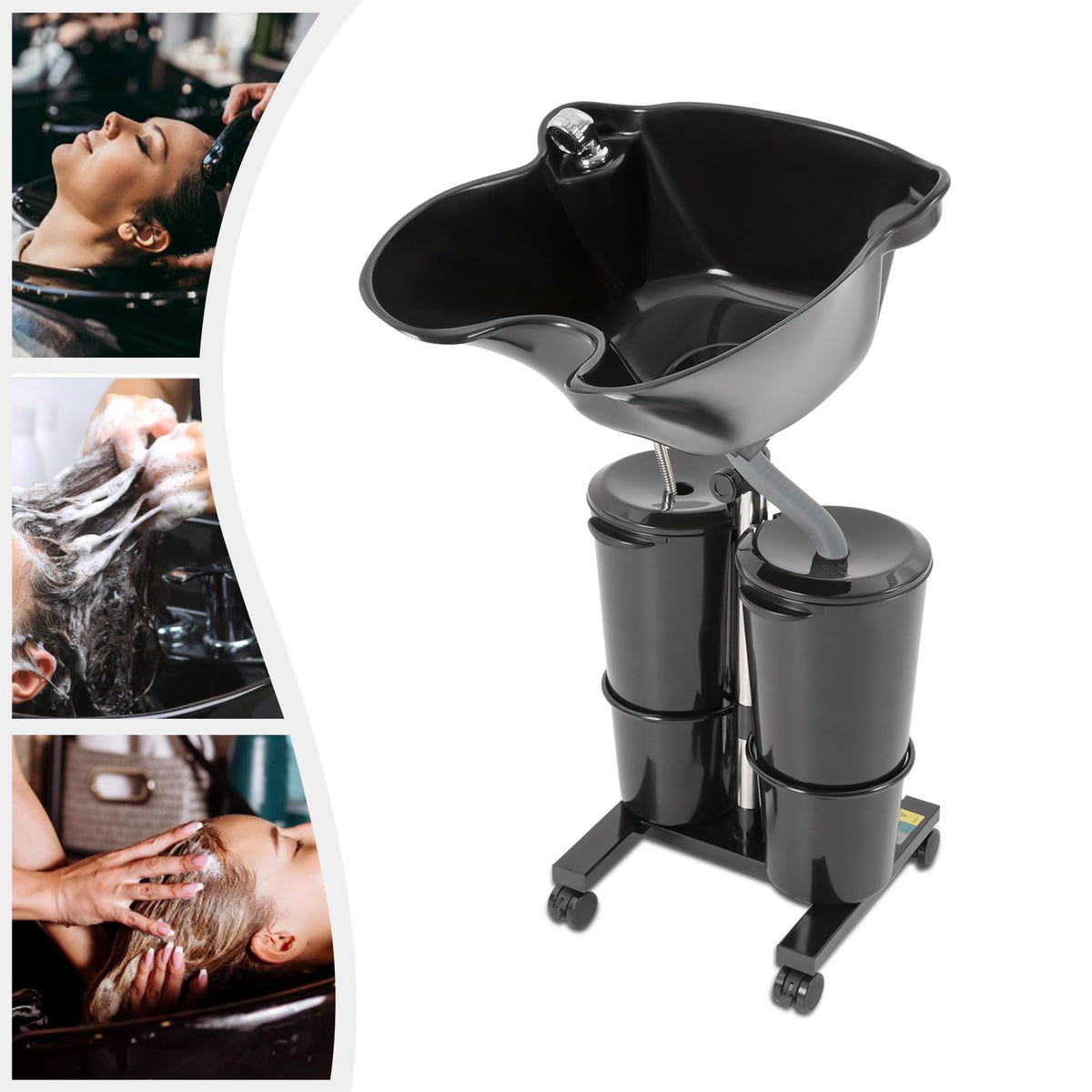 Portable Shampoo Bowl with Electric Pump & 2 Buckets Q69293