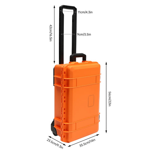 22" Weatherproof Hard Camera Case with Foam K9132