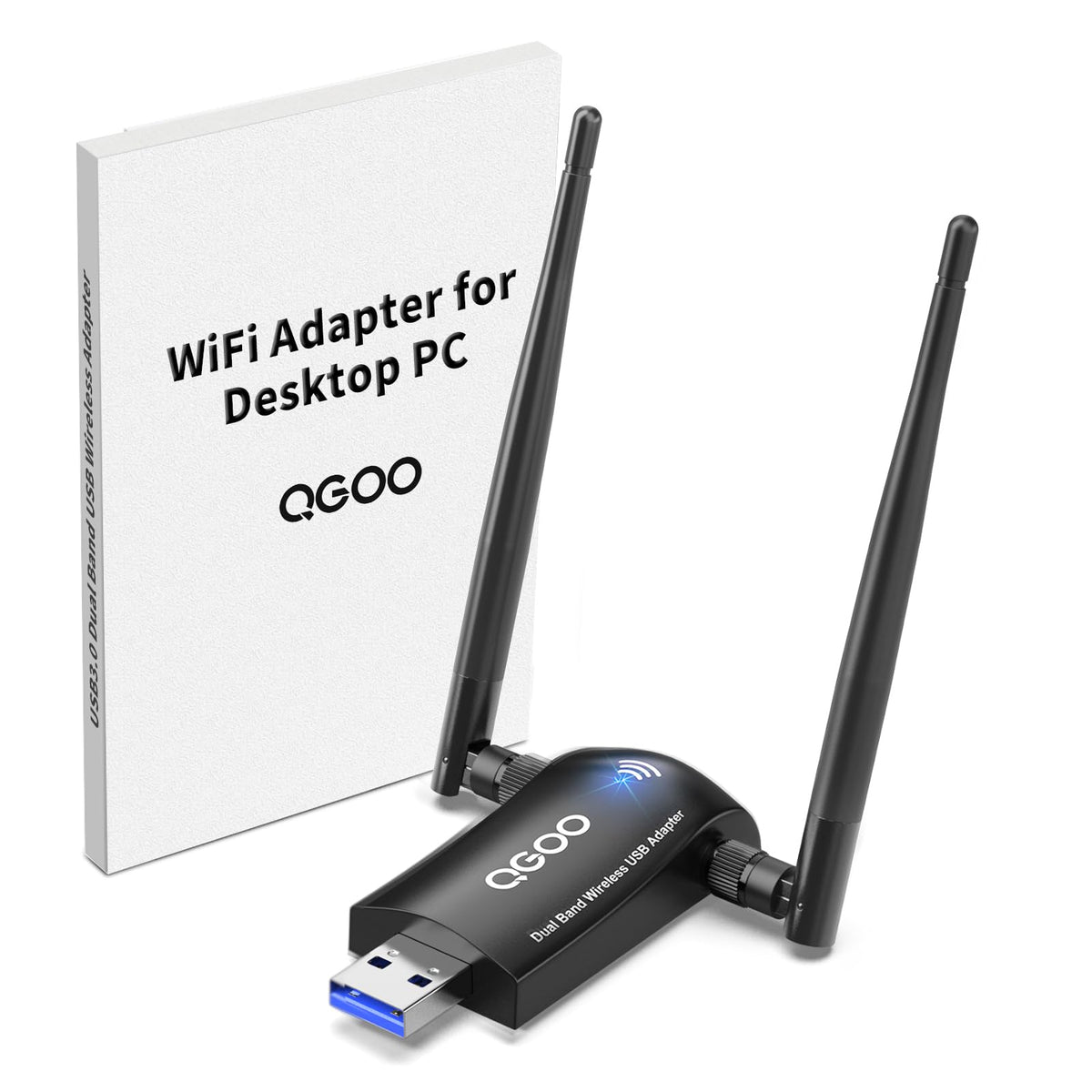 Wireless AC1300Mbps USB 3.0 WiFi Adapter with 5dBi Dual Antennas Y4194