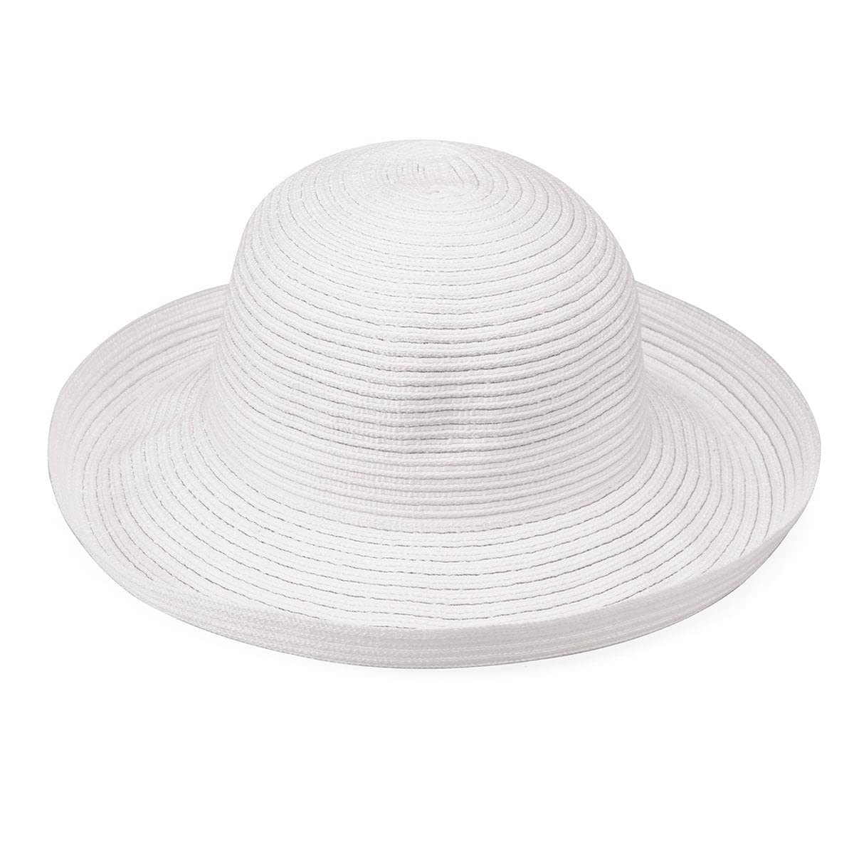 White UPF 30+ Wide Brim Packable Sun Hat T7253