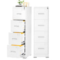 4 Drawer White Metal File Cabinet with Lock I769752