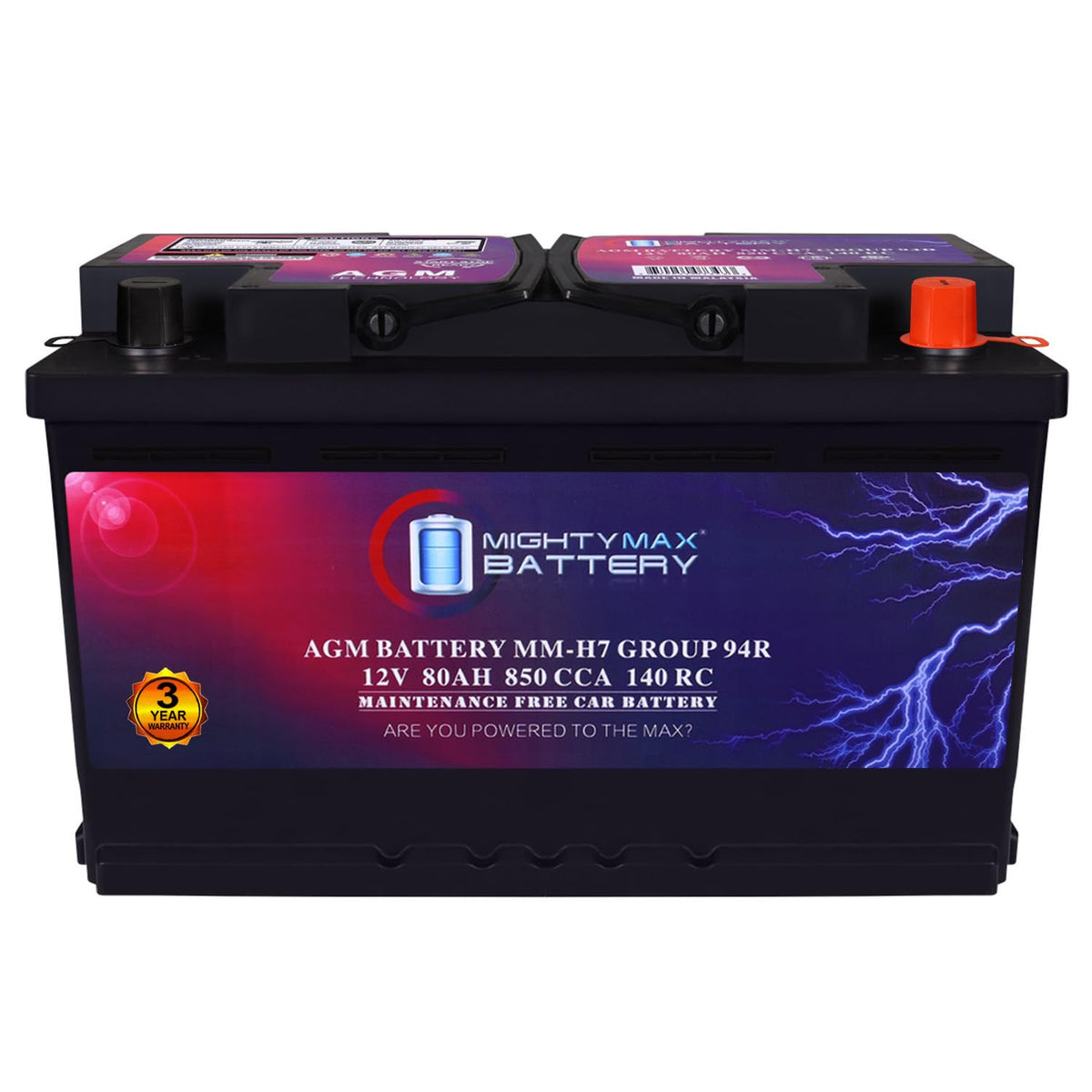 12V 80AH 850 CCA Replacement Battery S23938