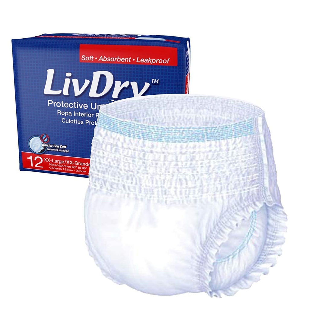 Adult 2XL Incontinence Underwear with Booster Pad Inserts A960059