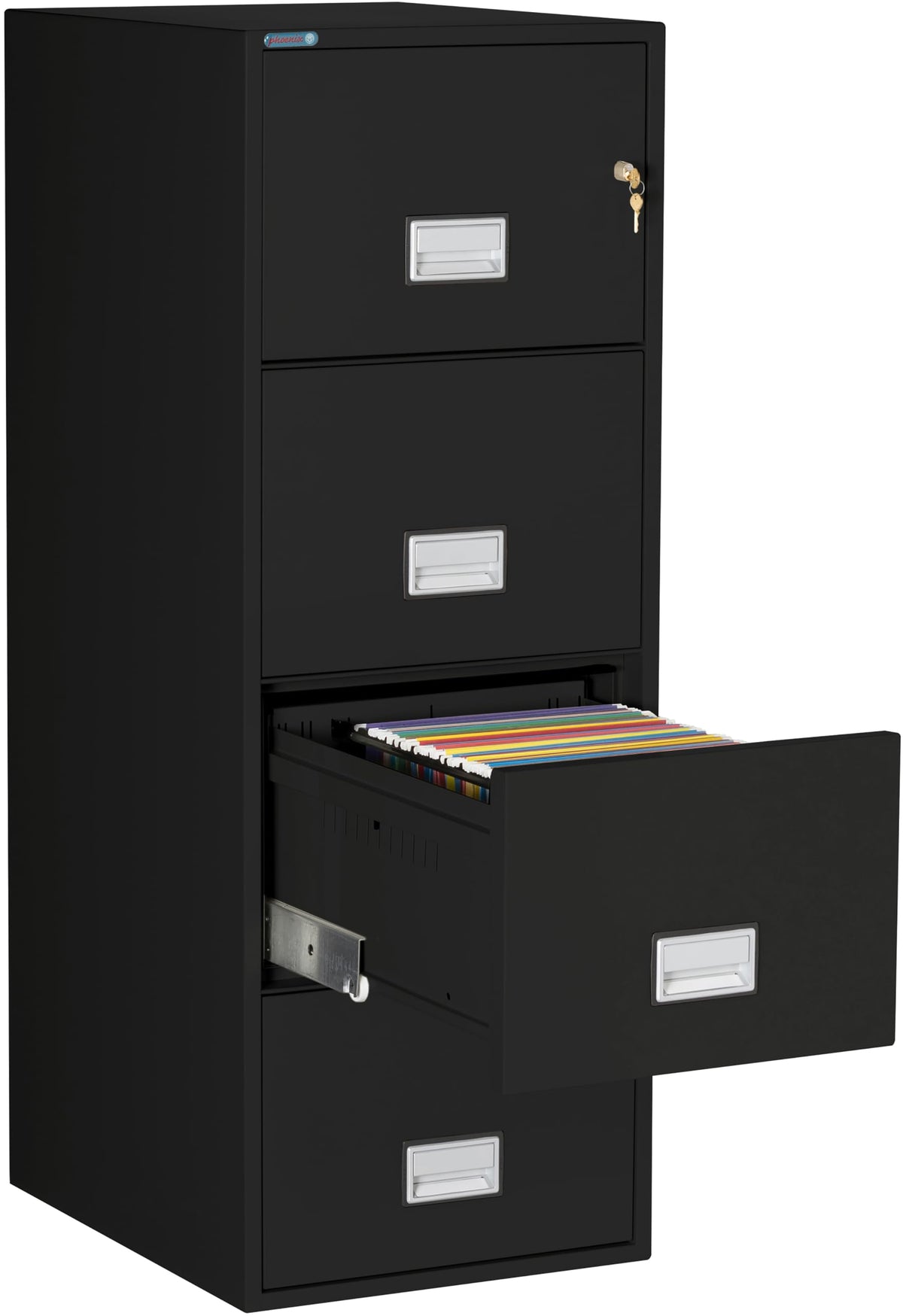 Black 4-Drawer Legal Fireproof File Cabinet Z38748