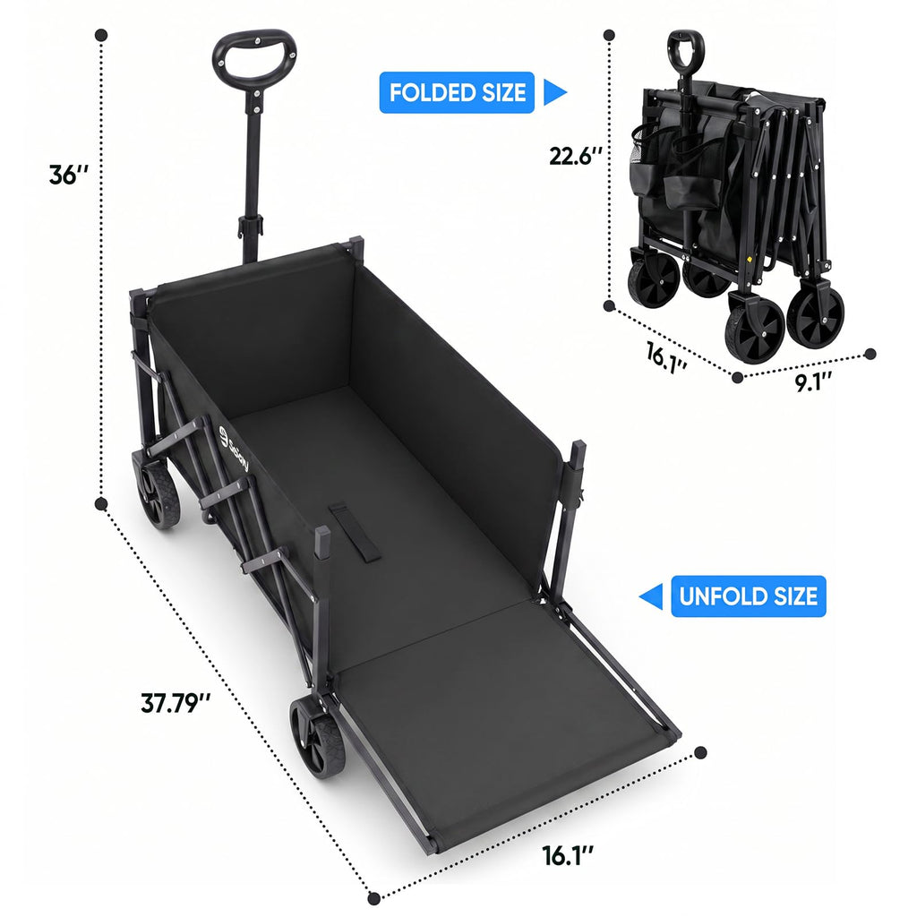 Collapsible Wagon with Tailgate, 300 lb Capacity G711318