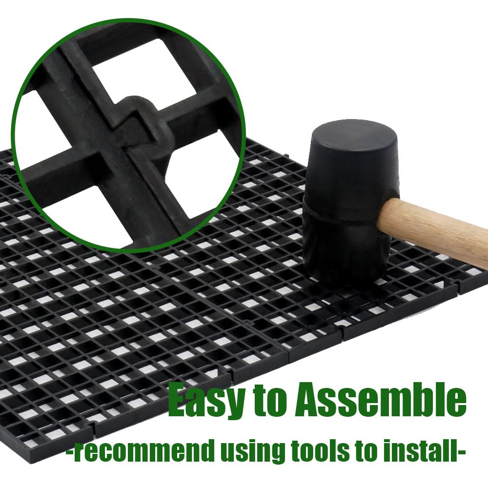 Fish Tank Anti-Jump Set, Aquarium Lid, 8 Pieces Plastic Grid with Brackets and Cable Ties S7258