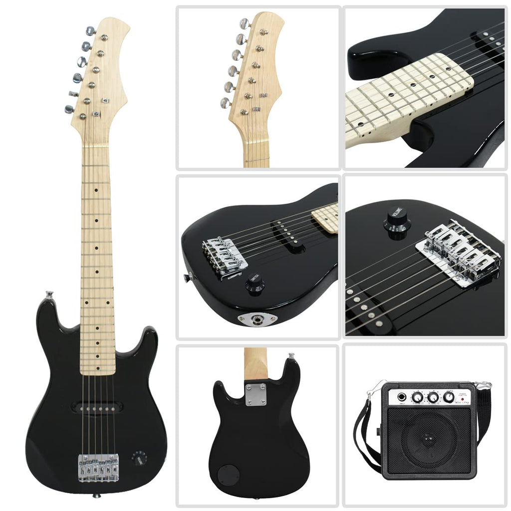 30" Beginner Electric Guitar with 5W Amp and Bag (Black) N498
