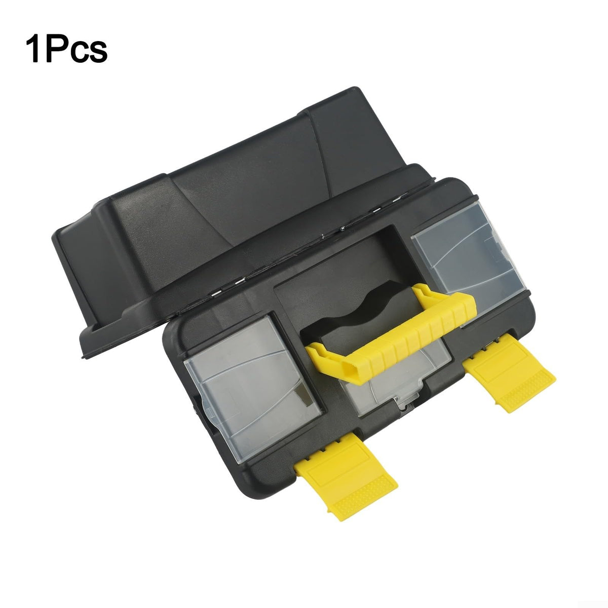10-Inch Plastic Tool Box with Reinforced Handle and Secure Latches X56212