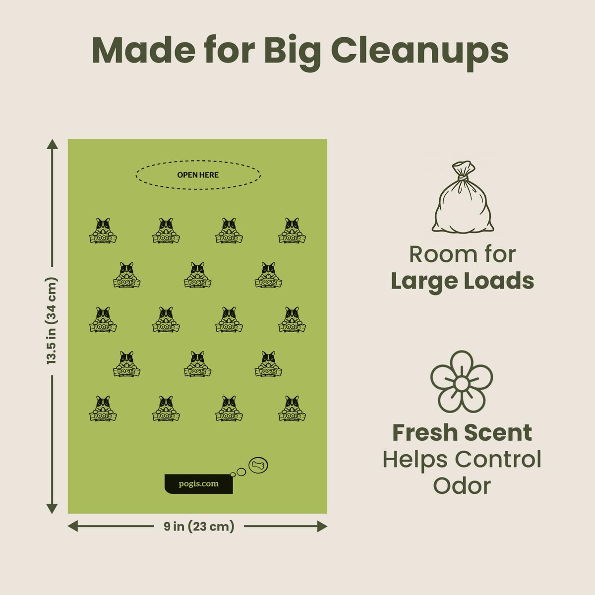 Large Dog Poop Bags, 500 Bags A47135