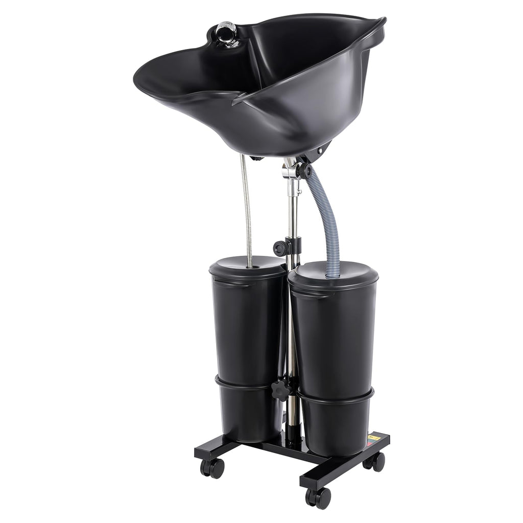 Portable Shampoo Bowl with Dual Buckets and Drain Hoses N59179