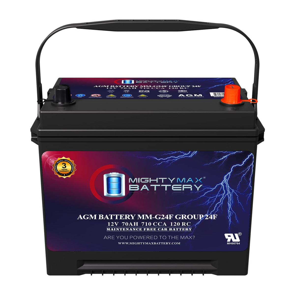12V 70Ah AGM Replacement Battery E63610