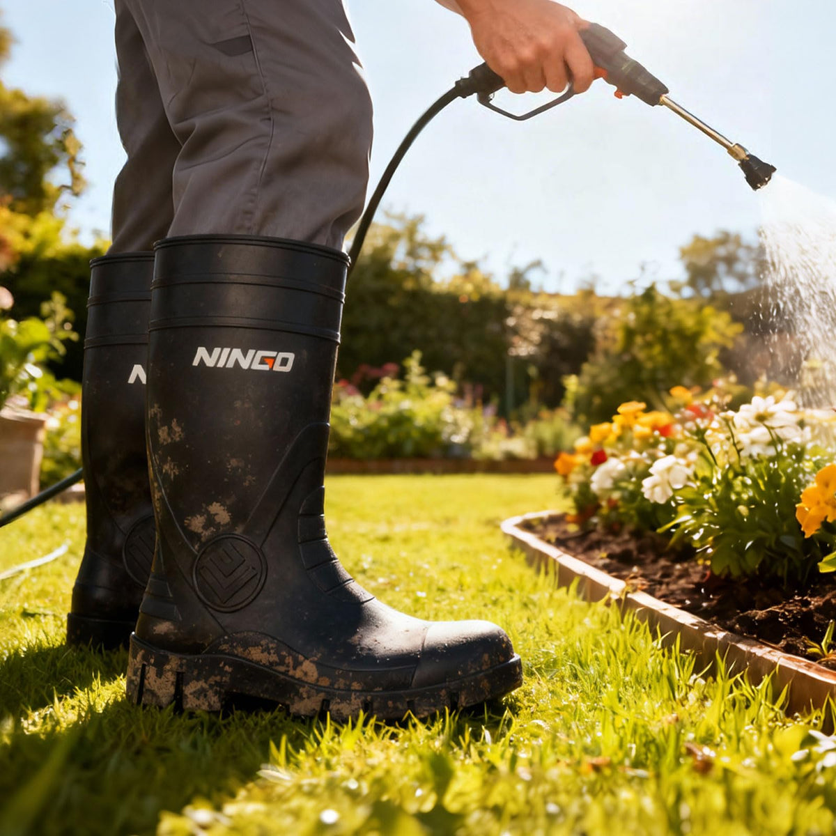 Men's Steel Toe Waterproof Rubber Boots J97858