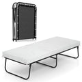 Folding Bed with Mattress Cot Size 75” x 31” Memory Foam Metal Frame L9646
