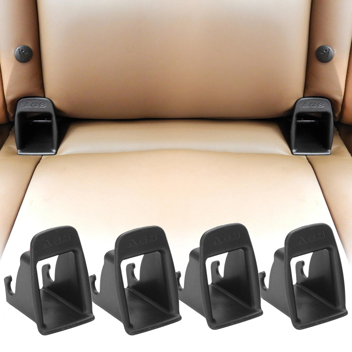 4Pcs Black Car Seat Latch Guides N837