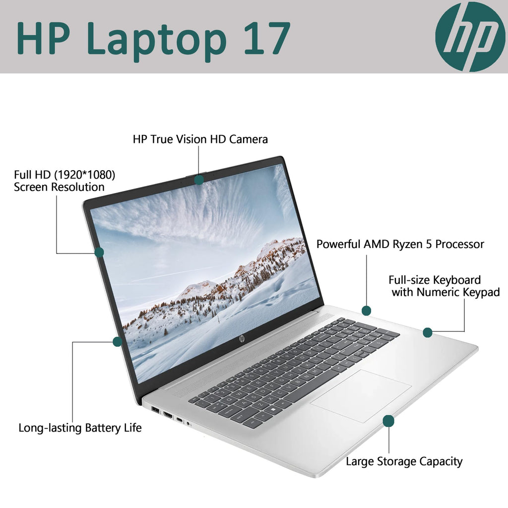 17.3" Full HD Laptop AMD Ryzen 5 32GB RAM 1TB SSD Natural Silver D597127