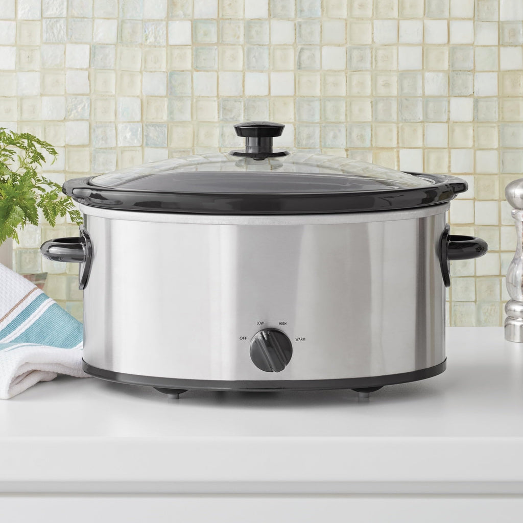 6 Quart Stainless Steel Slow Cooker Y43501