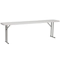 8 ft Granite White Plastic Folding Training Table M635