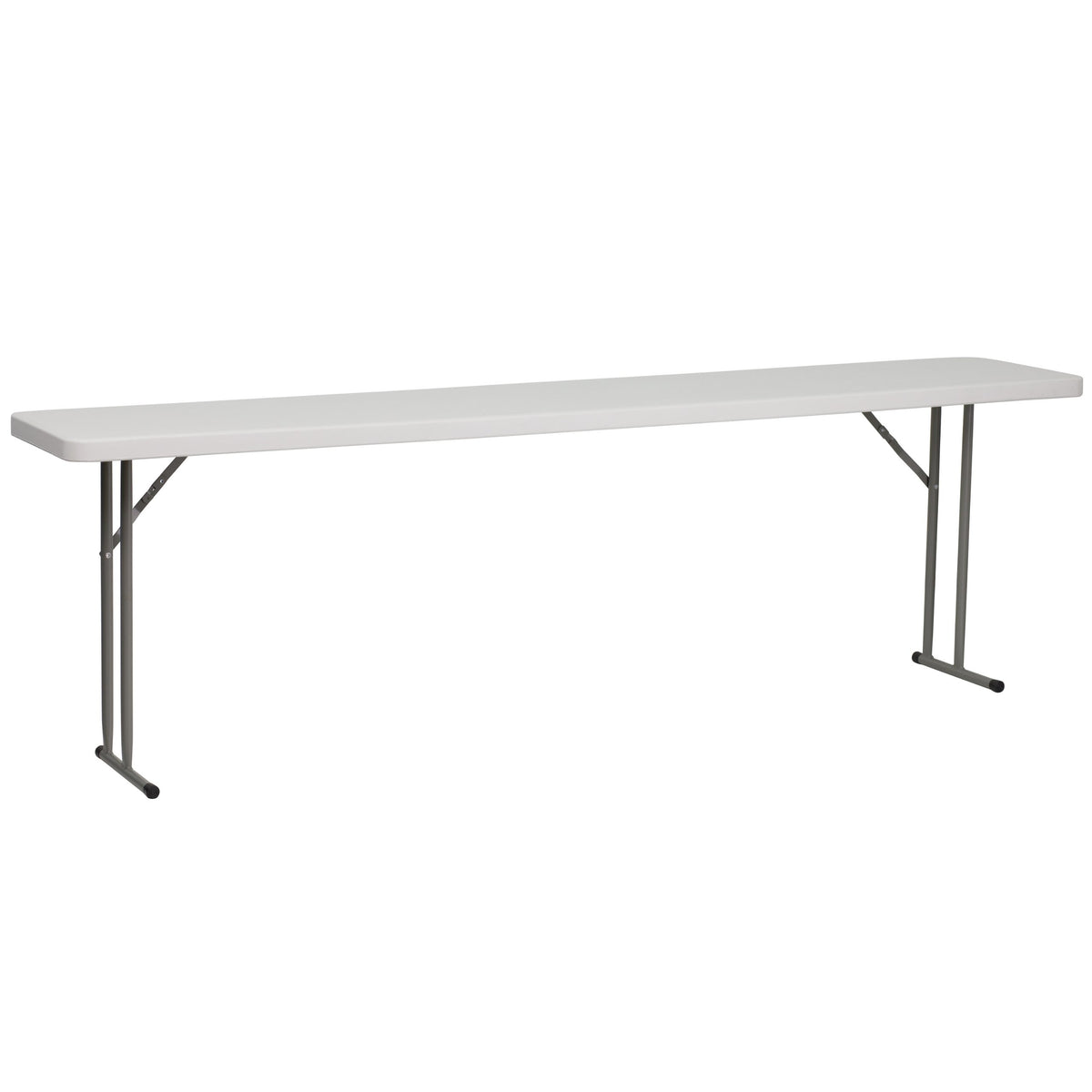 8 ft Granite White Plastic Folding Training Table M635