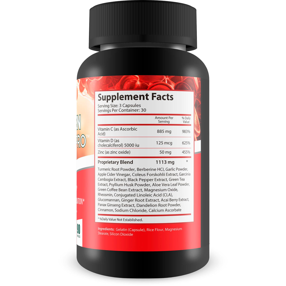 Blood Health Supplements with Magnesium Turmeric Vitamin D Vitamin C Zinc Z3864