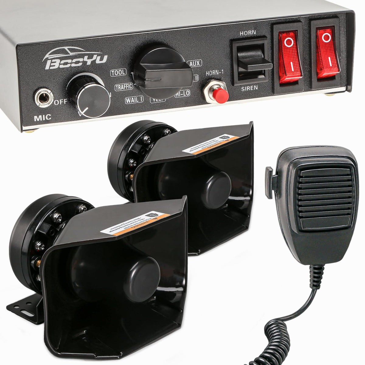 12V 400W Warning Emergency Siren PA System B326